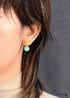 Boho Earrings, Dangle Earrings, Blue Amazonite Gold Flower